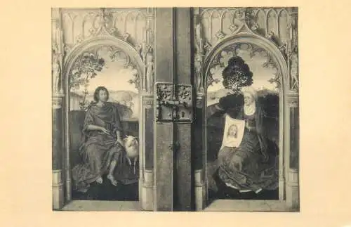 Postcard Belgium Bruxelles l'adoration des Mages volet exterieur du Triptyque