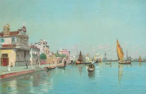 Postcard place to identify harbour scene