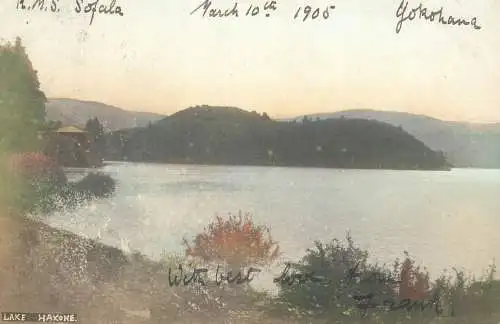 Postcard Japan lake Hakone 1905