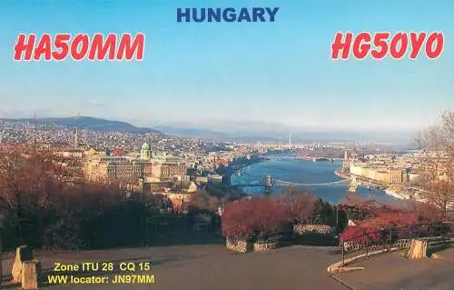 Radio amateur QSL card Hungary HA5OMM HG5OYO