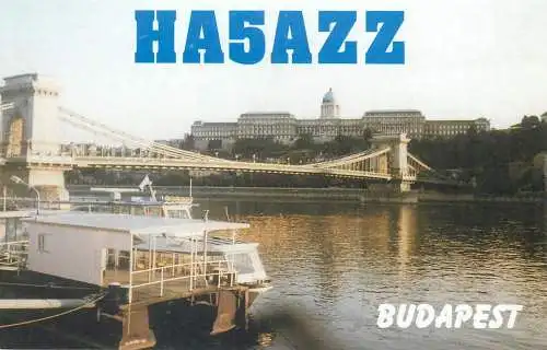 Radio amateur QSL card Hungary Budapest HA5AZZ