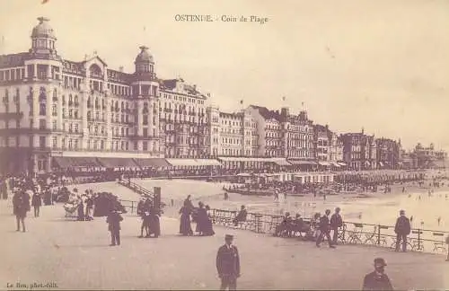 Belgium Oostende beach partial view