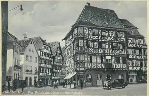 Germany Mosbach i. B Das Palm'sche Haus u. Hauptstrasse