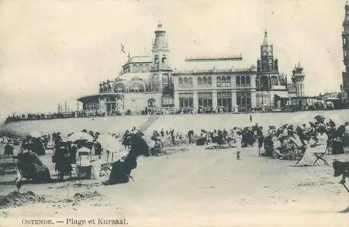 Belgium Oostende Plage et Kursaal
