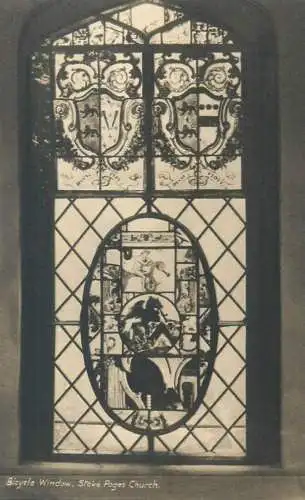England Stoke Poges Church Bicycle Window