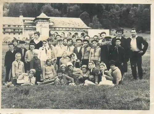 Photo ca. 8 x 11 cm school meeting Romania