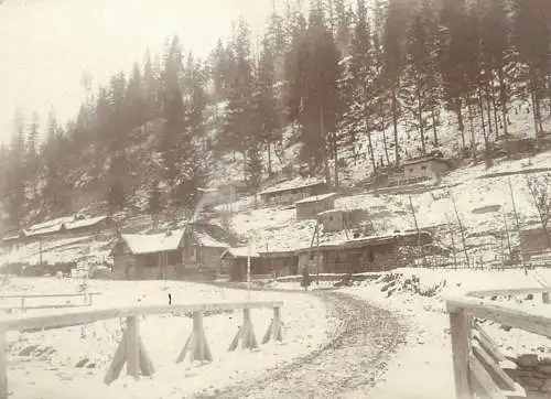 Photo ca. 8 x 11 cm winter scenic Romania place to identify
