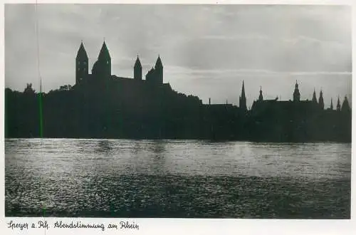 Germany Speyer am Rhein Abendstimmung