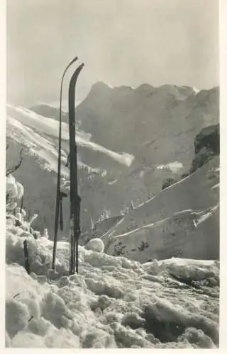 Germany Blick der Alpspitze zur Rotwand ski equipment
