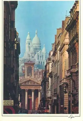 France Paris Notre Dame de Lorette and the Sacre-Coeur
