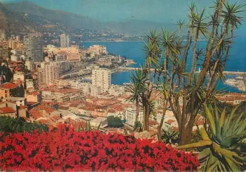 Monaco vue generale prise du Jardin Exotique
