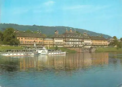 Germany Pillnitz Schloss Elbe river scenery