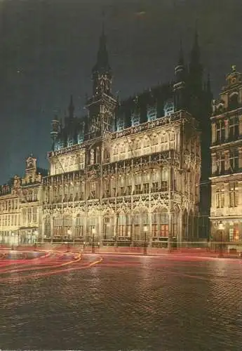 Belgium Bruxelles Market Square Kings House night view