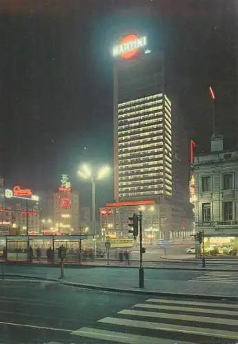 Belgium Bruxelles Rogier International Center night view