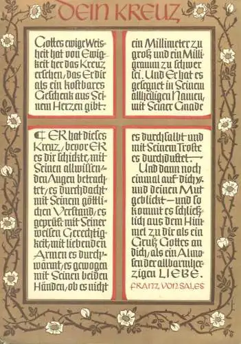 Postcard Germany dein Kreuz tablets