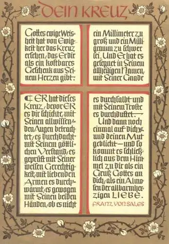 Postcard Germany dein Kreuz tablets