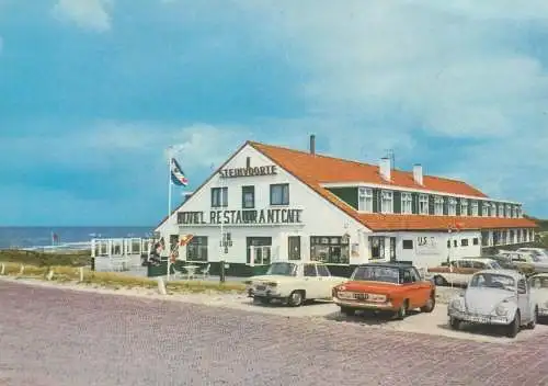Postcard Netherlands strand hotel cafe restaurant Steinvoorte