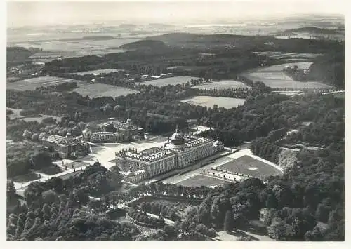 Postcard Germany Potsdam neues palais aerial