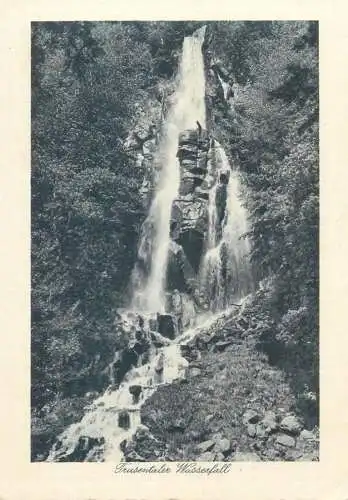 Postcard Germany Thuringia Wald Trusentaler Wasserfall