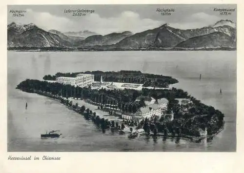 Postcard Germany Chiemsee aerial