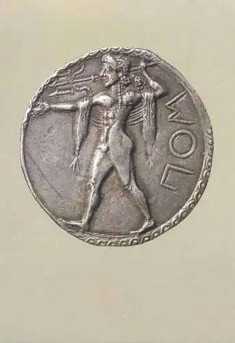 Postcard coins Germany stater munzstatte Poseidonia