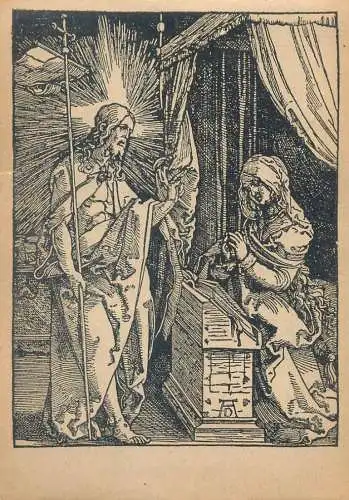 Postcard Germany Albrecht Durer Jesus and Maria Magdalena