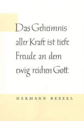 Postcard famous people Hermann Bezzel Das Geheimnis aller Kraft