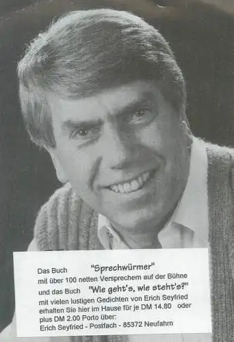 Postcard famous people Das Buch Sprechwurmer Germany