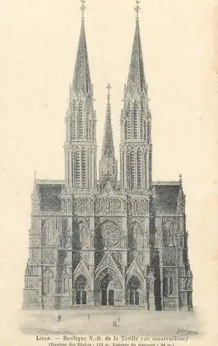 Postcard France Lille Basilique Notre Dame de la Treille
