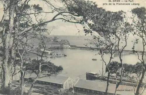 Postcard France Oran le port pris de la Promenade Letang