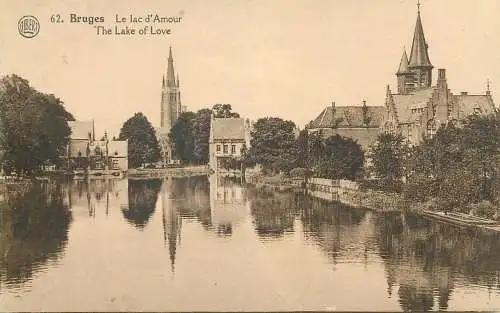 Postcard Belgium > West Flanders > Brugge le lac d'Amour