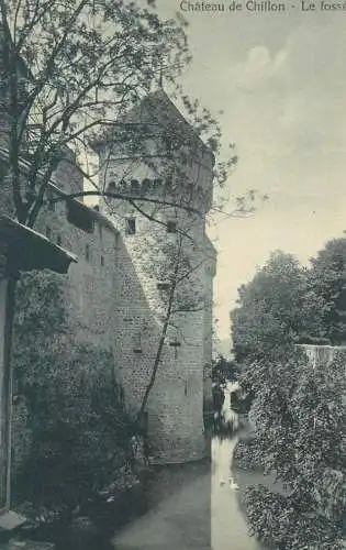 Postcard France chateau de Chillon le fosse