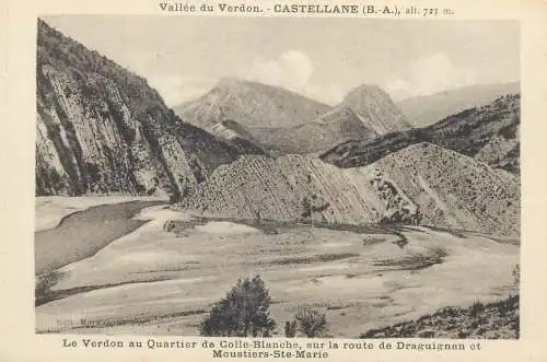 Postcard France Vallee du Verdon Castellane