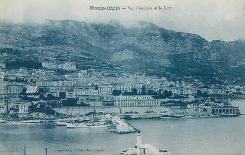 Postcard Monaco Monte-Carlo port