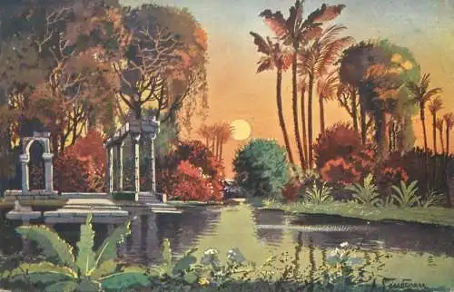 Postcard UK England Skegness painting greetings card column