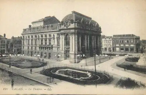 Postcard France Calais le theatre