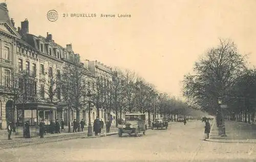 Postcard Belgium Bruxelles Avenue Louise