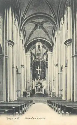 Postcard Germany Rhineland-Palatinate Speyer Kaiserdom Inneres
