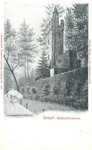 Postcard Germany Rhineland-Palatinate Speyer Heidenthurmchen