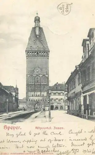 Postcard Germany Rhineland-Palatinate Speyer Altpoertel Innen