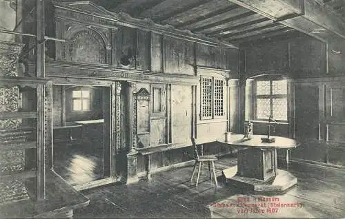 Postcard Austria Graz museum Stube aus Neumarkt Steiermark