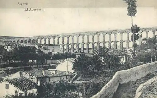 Postcard Spain Segovia  el acueducto