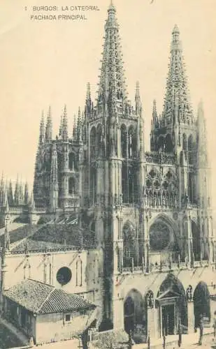 Postcard Spain Burgos la catedral