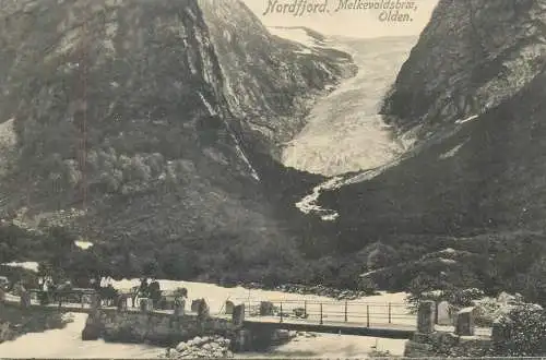 Postcard Norway Nordfjord Melkevoldsbrae Olden