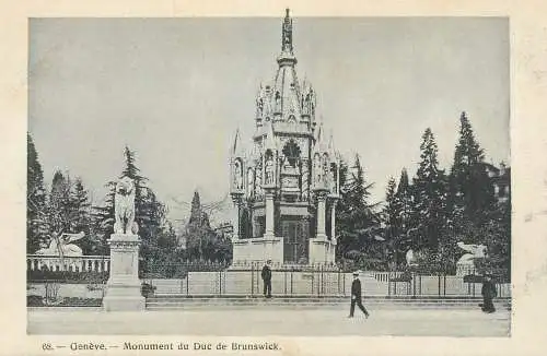 Postcard Switzerland Geneva monument du Duc de Brunswick