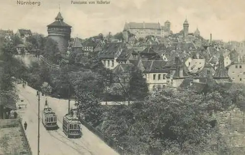 Germany Nurnberg panorama vom Hallertor tramway