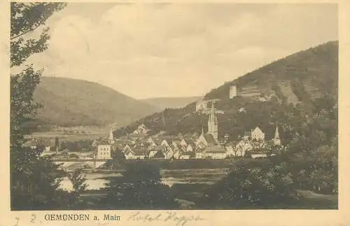 Germany Gemunden am Main panoramic view