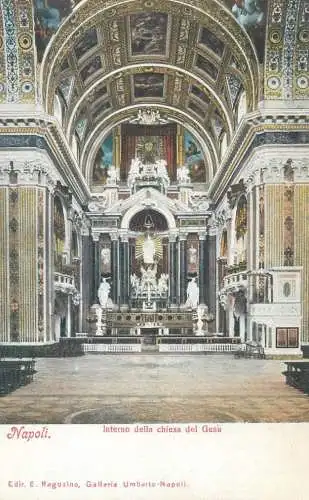 Italy Napoli Interno della chiesa del Gesu