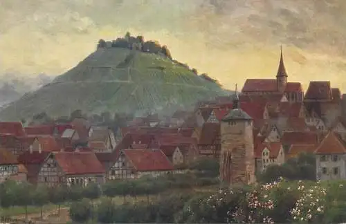 Germany Weinsberg mit Weibertreu Schloss signed painting