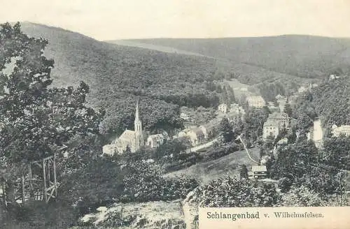 Germany Schlangenbad von Wilhemfelsen panoramic view